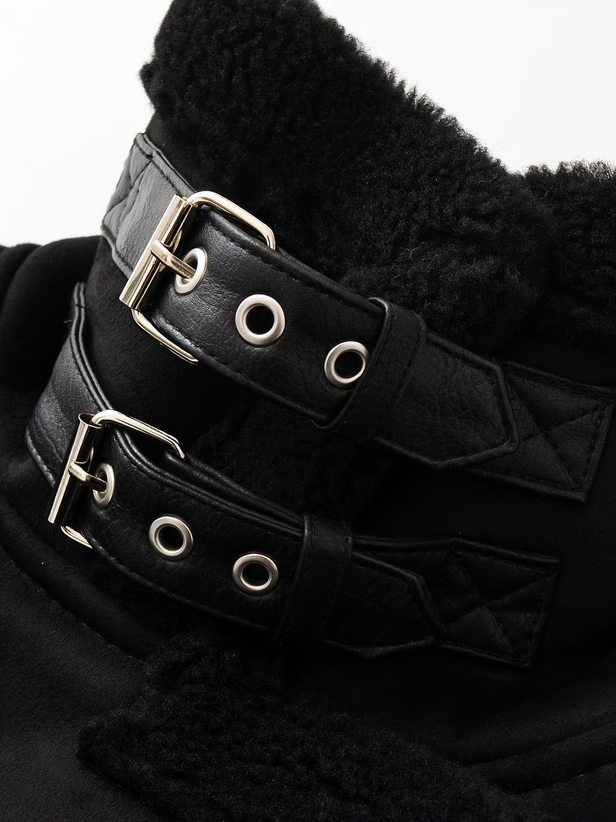 Aviator Jacket with Adjustable Waist Belt and Plush Lined Collar, Zippered Pockets