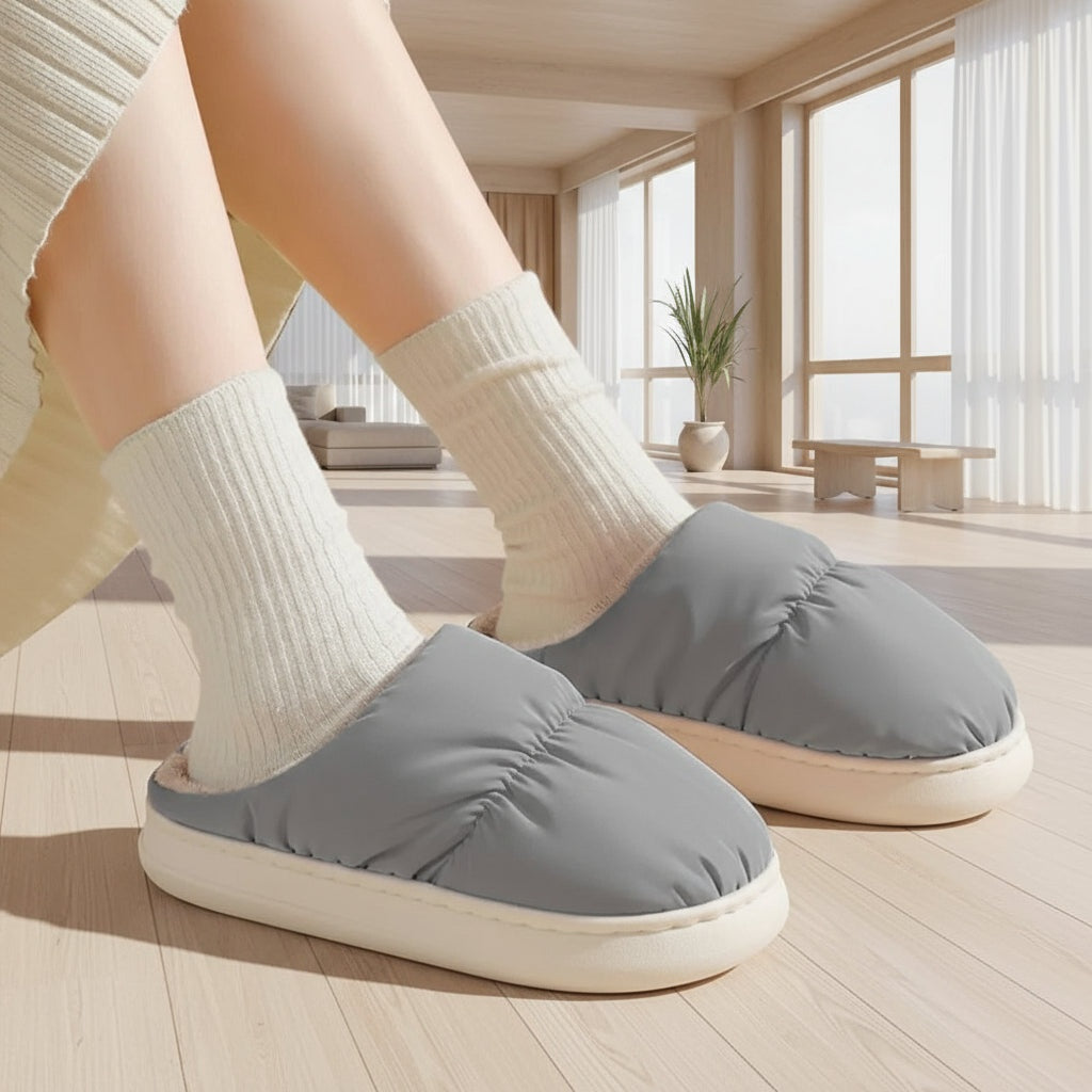 Heated Slippers with USB Power and Plush Lining, One Size Fits All