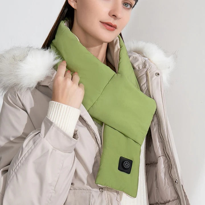 Heated Scarf with Three Heat Settings and Power Bank Connection