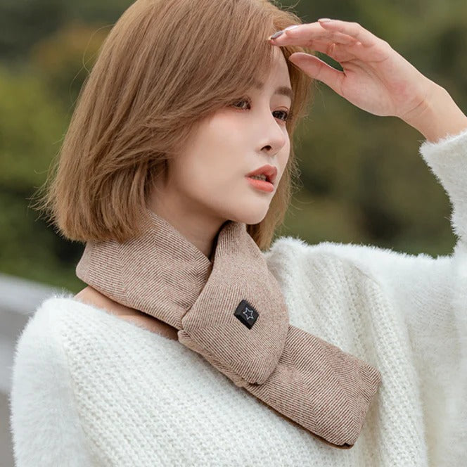 Heated Scarf with Three Heat Settings and Power Bank Connection