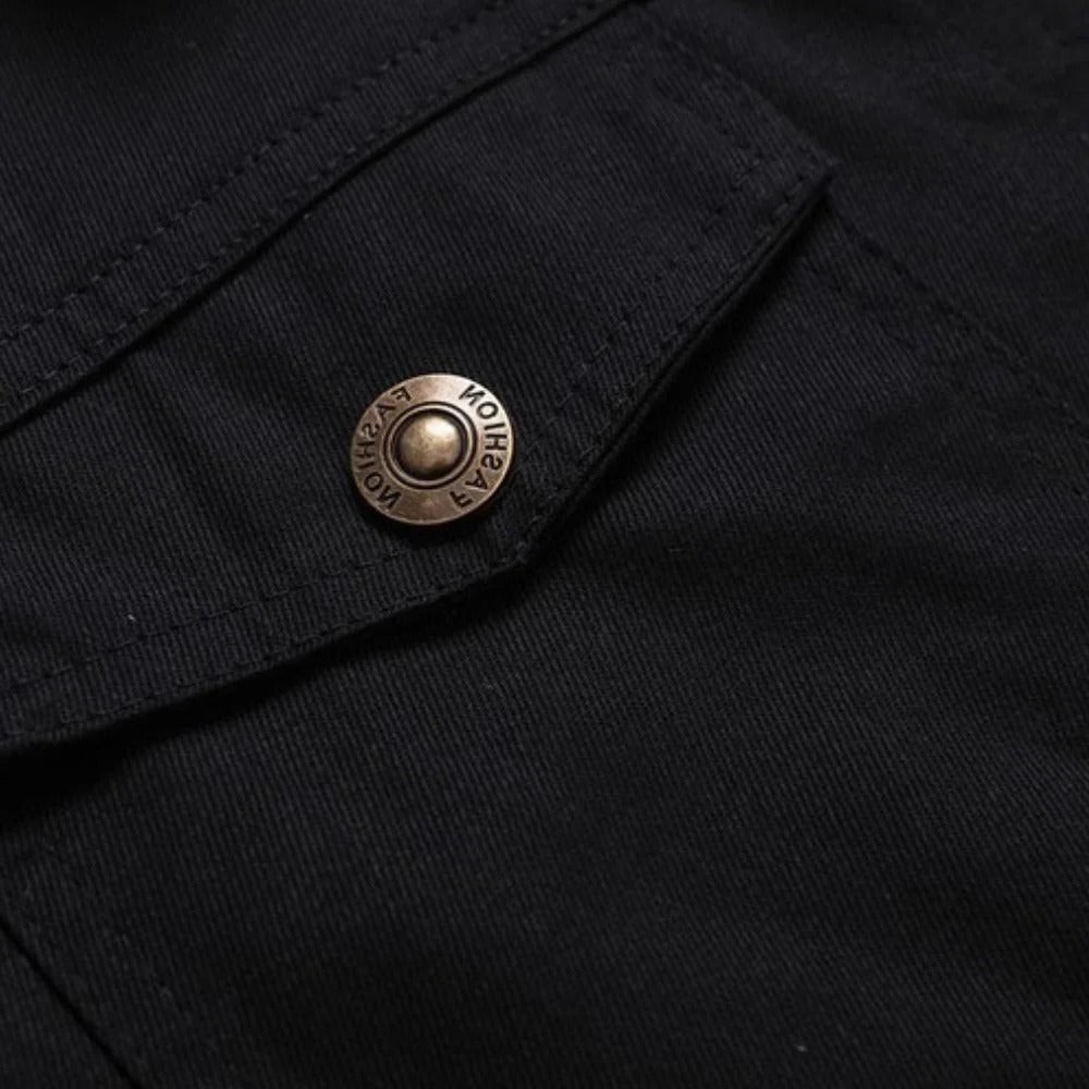 Men's Bomber Jacket with Ribbed Knit Trim and Front Zipper, Vintage Winter Style