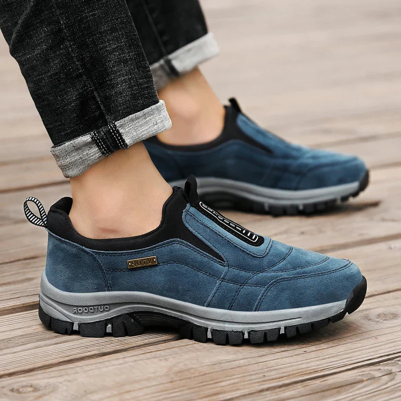 Slip On Hiking Shoes with Orthopedic Support and Non Slip Rubber Sole