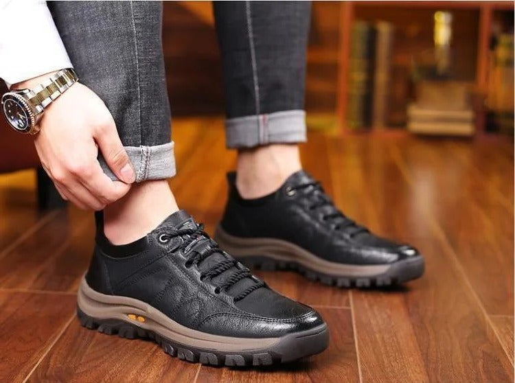Mens Lace Up Shoes with Arch Support and Breathable Mesh Non Slip Rubber Sole