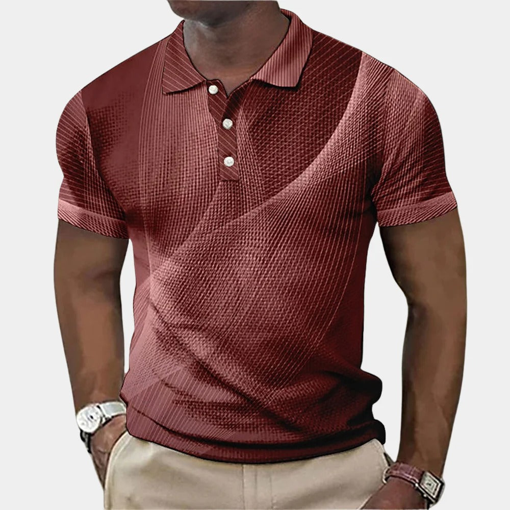 Men's Polo Shirt with Embroidered Chest Detail and Classic Fit