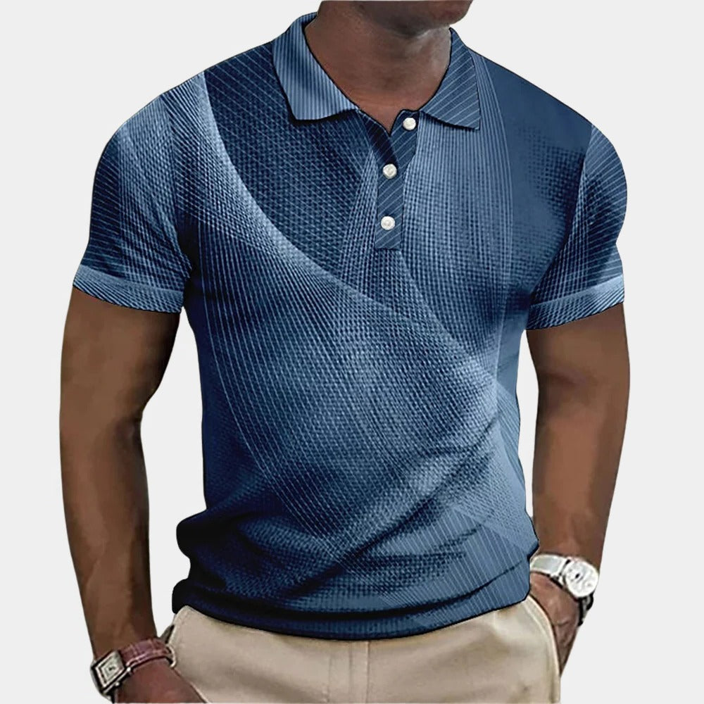 Men's Polo Shirt with Embroidered Chest Detail and Classic Fit