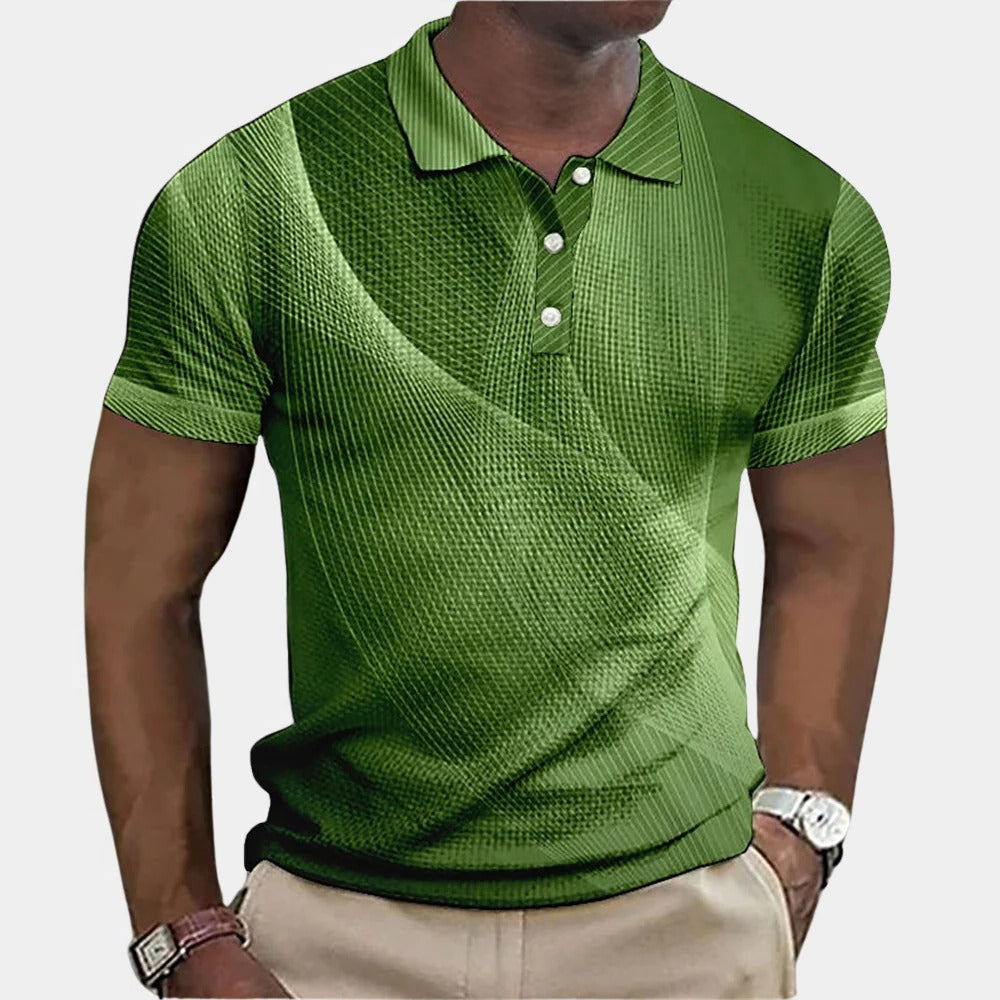 Men's Polo Shirt with Embroidered Chest Detail and Classic Fit