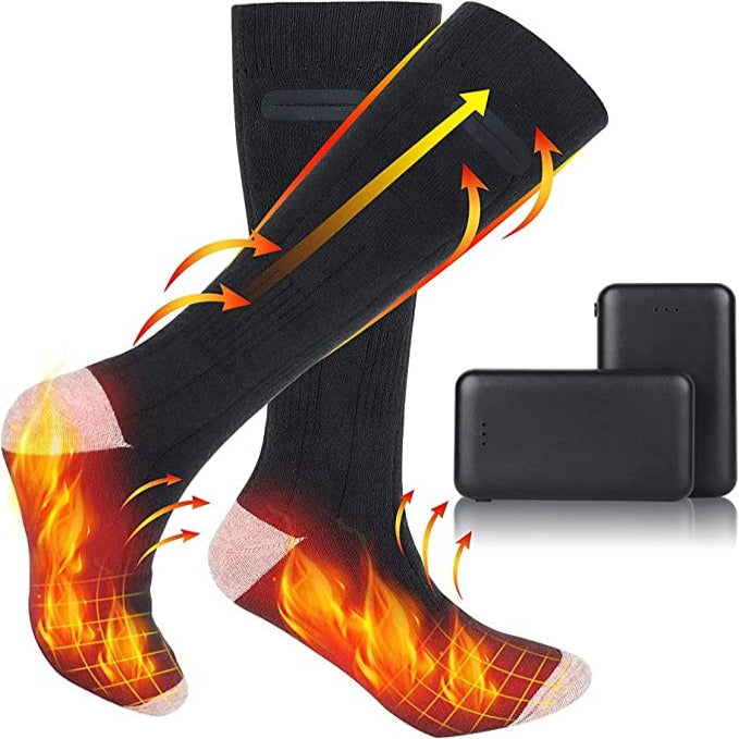 Rechargeable Heated Socks with Three Temperature Settings and 8-Hour Battery