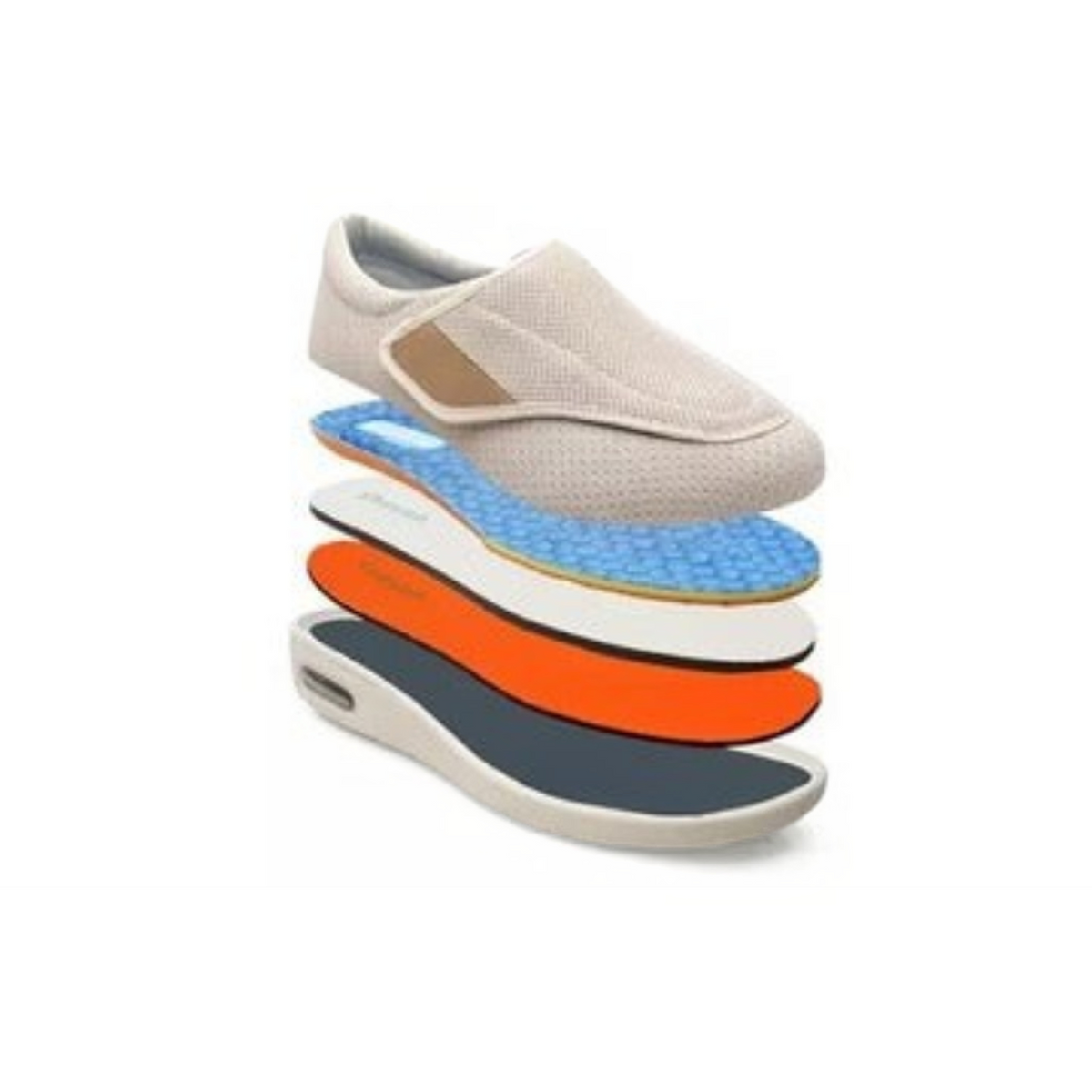 Spacious Comfort Shoes with Memory Foam Insole and Mesh Upper for Swollen Feet