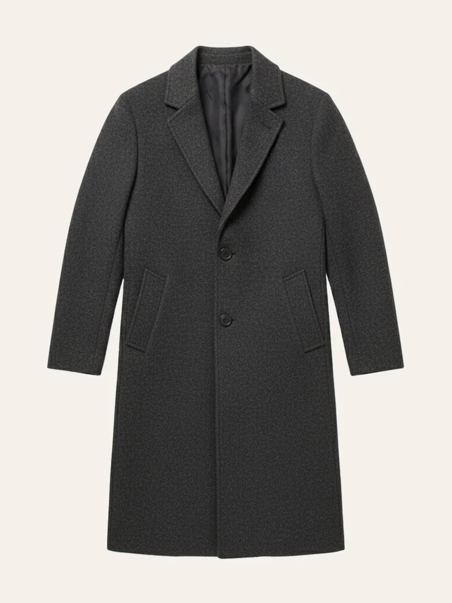 Men's Wool Overcoat, Classic Elegant Winter Coat, Warm Formal Outerwear