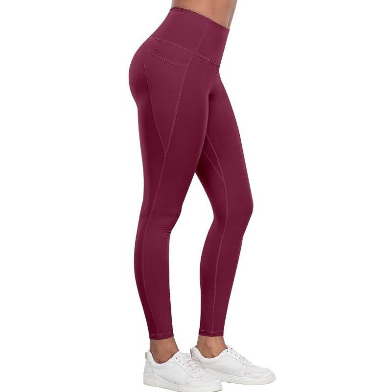 Womens Leggings with Pockets, 6 Pack Soft High Waisted Tummy Control Workout Yoga Pants
