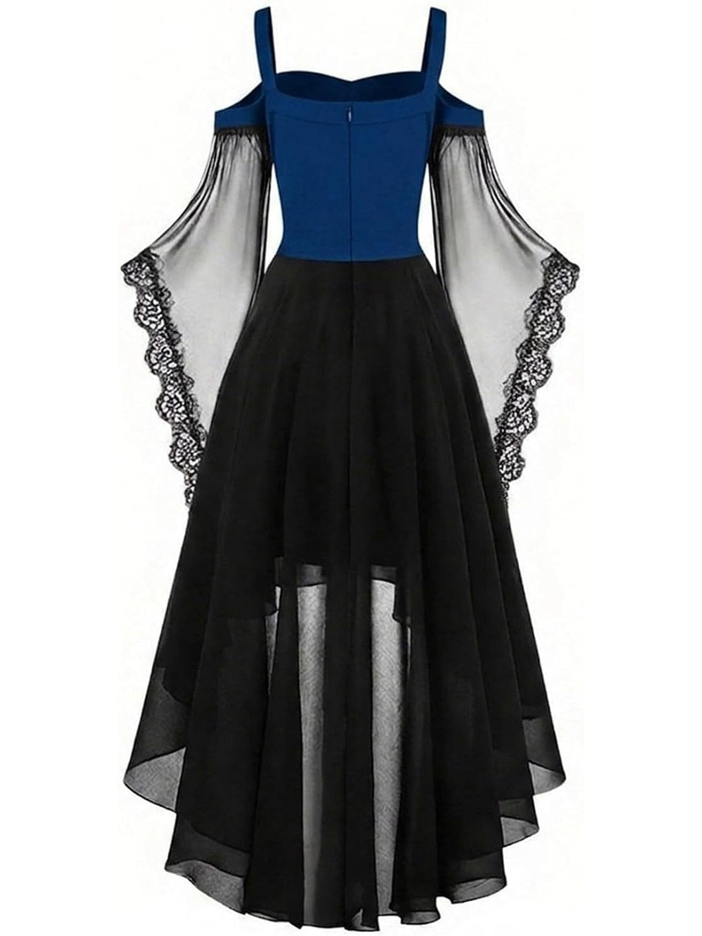 Witch Costume for Women, 2026 Halloween Dress with Butterfly Sleeve Mesh Gothic Renaissance Vampire Design