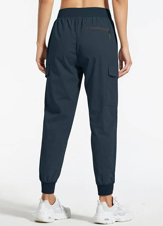 Women's Cargo Joggers, Lightweight Quick Dry Hiking Pants, Athletic Lounge Casual Travel Pants