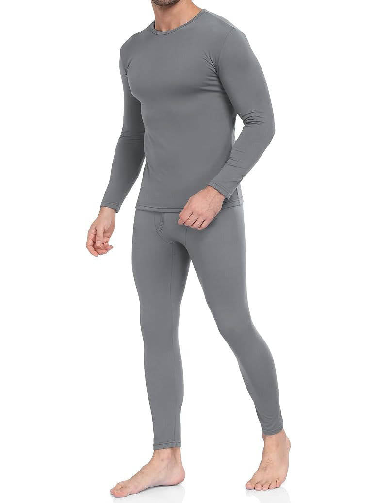 Mens Thermal Underwear, Fleece Lined Long Johns Set for Winter Cold Weather, Warm Base Layer for Outdoor Activities