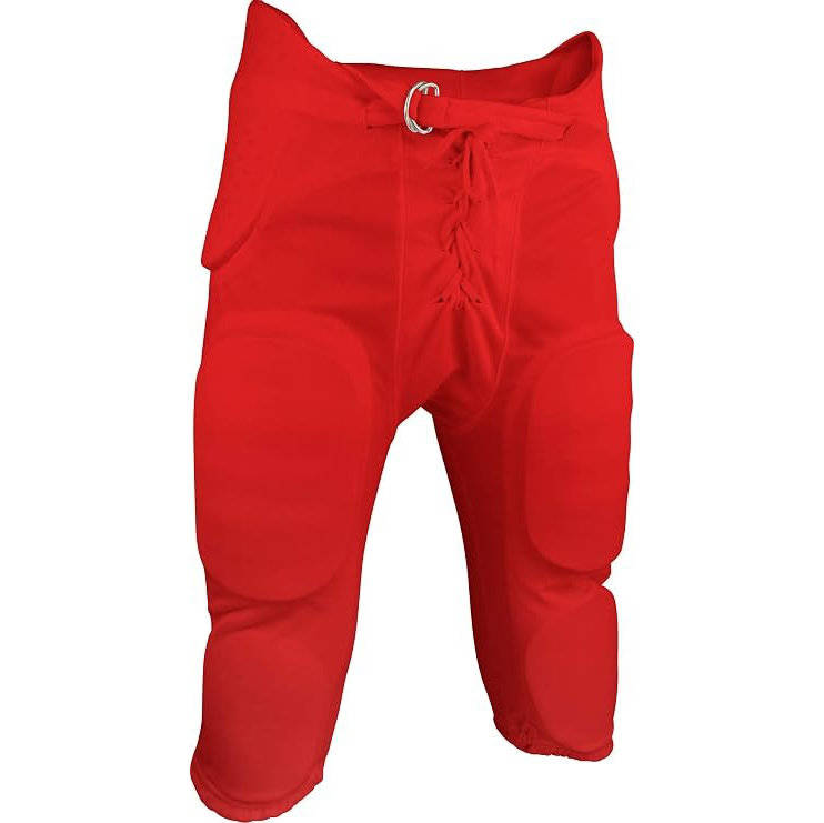 Mens Double Knit Integrated Football Practice Pants, Adult Padded Football Pants