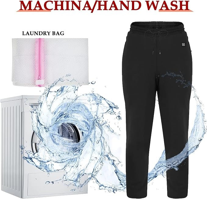 Heated Pants for Men & Women, 8 Heating Zones USB Electric Sweatpants for Winter Warmth