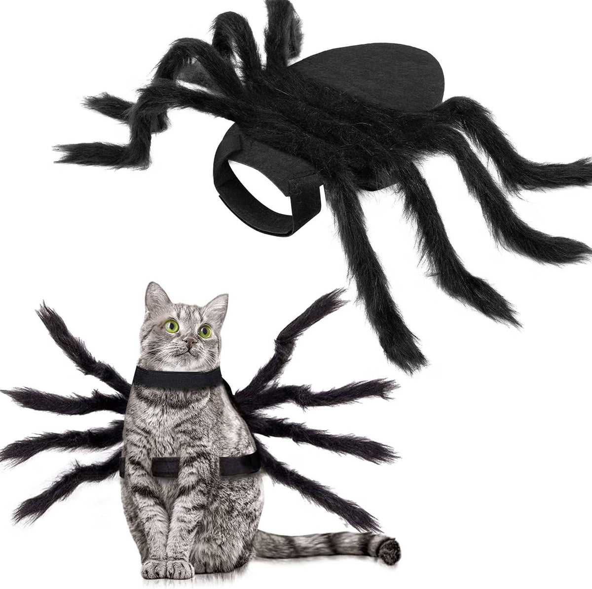 Halloween Spider Costume for Dogs and Cats, Adjustable Velcro Pet Costume for Small and Medium Dogs and Cats