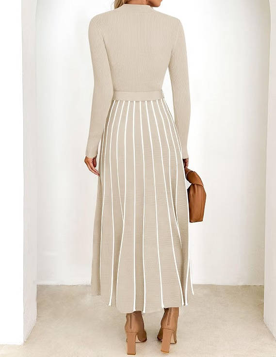 Womens Sweater Maxi Dress, Long Sleeve Fall Dress, Cozy Knit Winter Occasion Wear