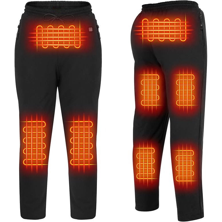 Heated Pants for Men & Women, 8 Heating Zones USB Electric Sweatpants for Winter Warmth