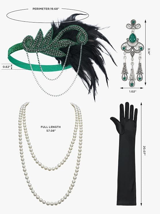 Womens Flapper Dress, 1920s Dress, Great Gatsby Lace Neck, Roaring 20s Costume with Sleeves