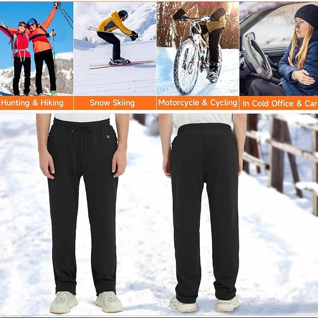 Heated Pants for Men and Women, 8 Heating Zones USB Electric Sweatpants for Winter Warmth