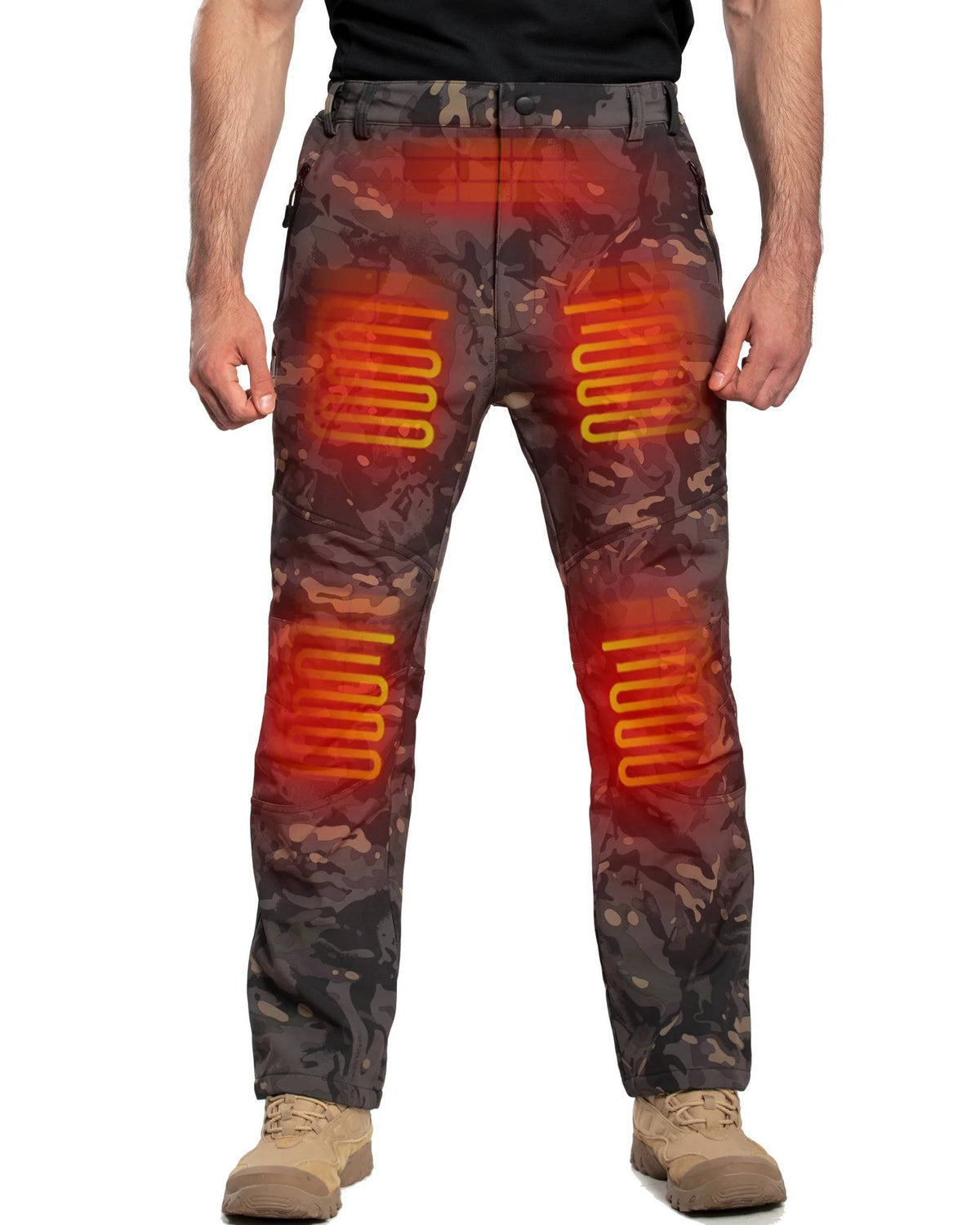 Men's Heated hunting Pants, 12V Battery Powered, Warm Winter Pants for Cold Weather