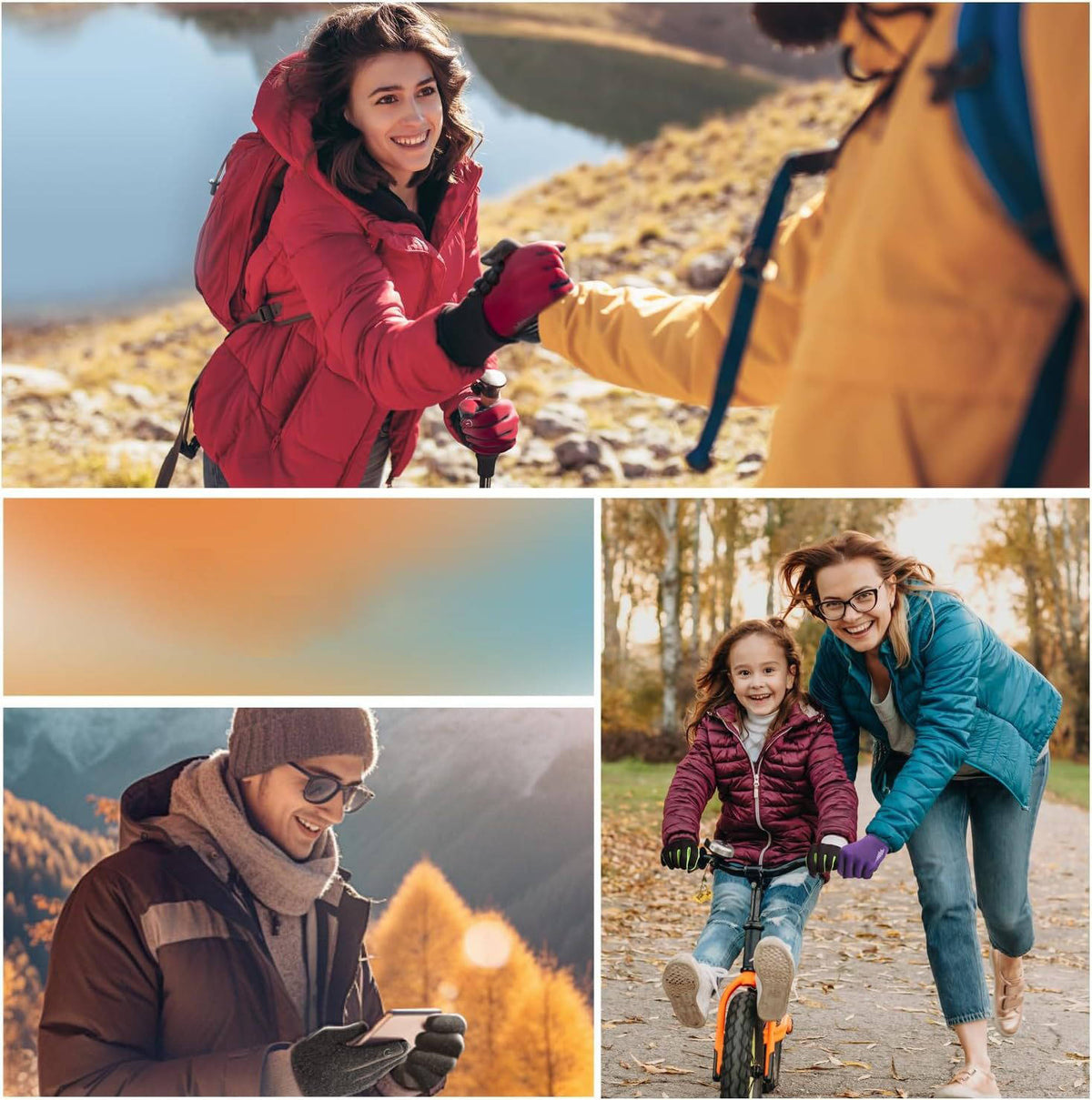 Winter Gloves for Women and Men, Thermal Touch Screen Ski Gloves, Fleece Lined Non Slip Gloves for Running Cycling Driving
