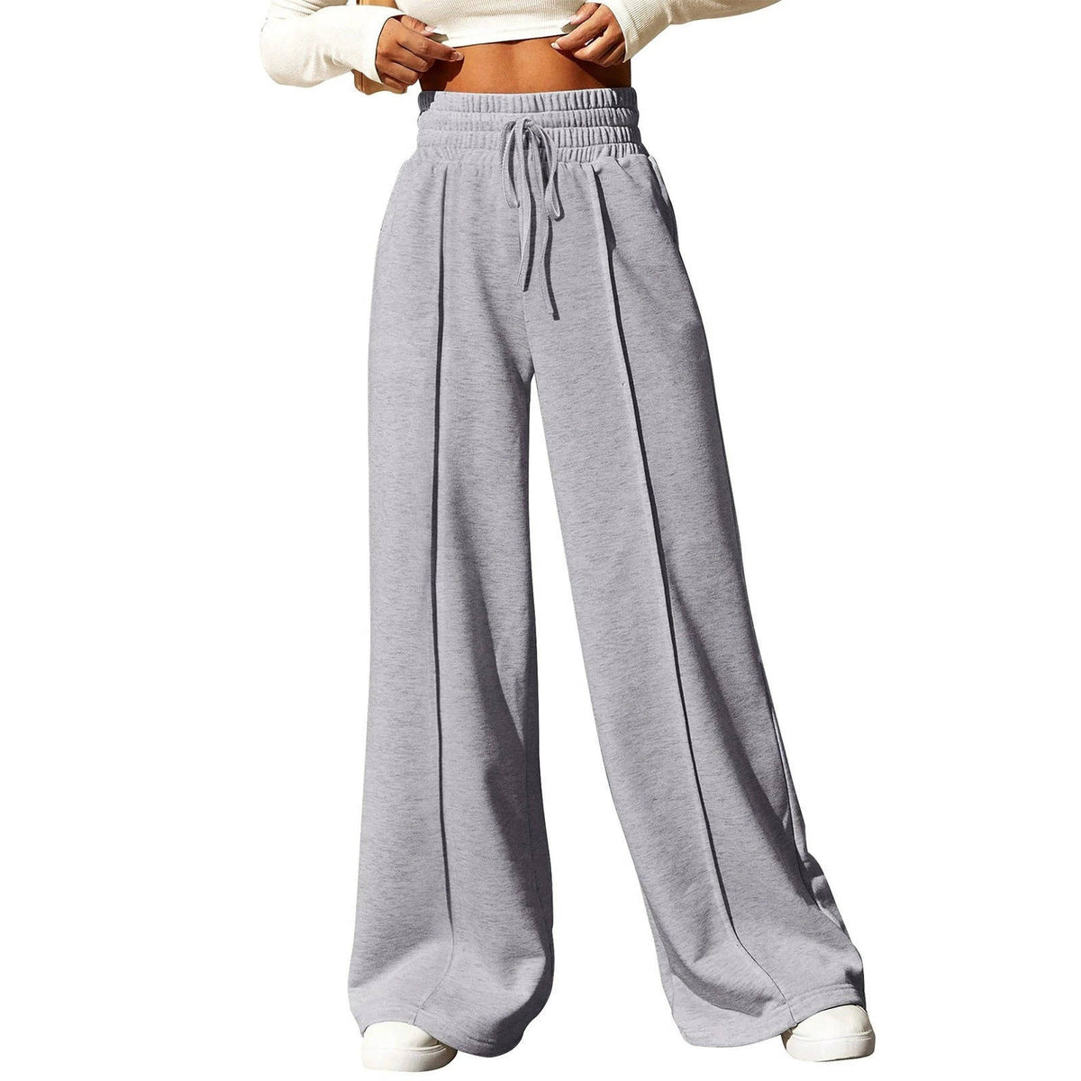 Womens Wide Leg Sweatpants, High Waisted Baggy Sweat Pants for Fall Casual Wear and Comfortable Everyday Outfits