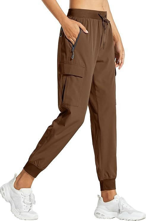 Women's Cargo Joggers, Lightweight Quick Dry Hiking Pants, Athletic Lounge Casual Travel Pants