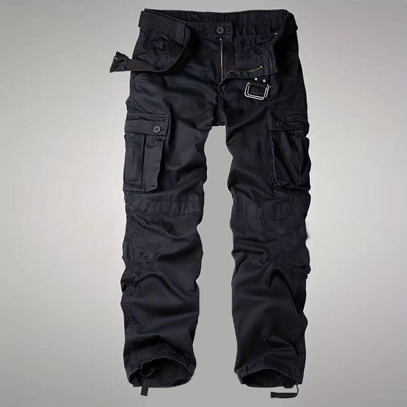 Mens Camouflage Cargo Pants, Cotton Tactical Ripstop Work Pants with  8 Pockets