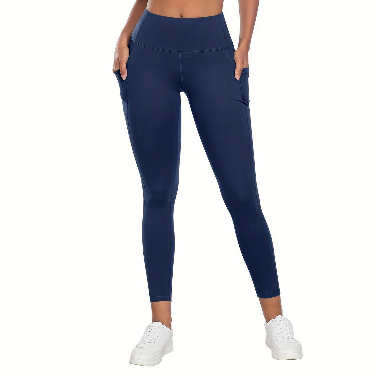 Womens Leggings with Pockets, 6 Pack Soft High Waisted Tummy Control Workout Yoga Pants