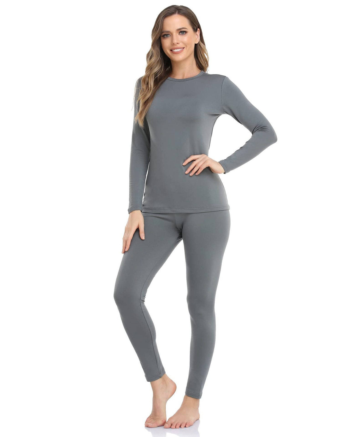 Womens Thermal Underwear, Fleece Lined Long Johns Set for Winter Cold Weather and Everyday Warmth