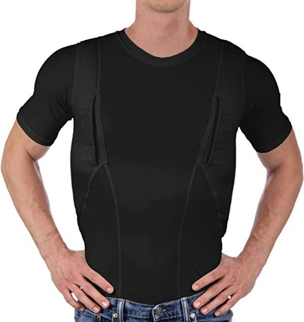 Mens Tactical Shirt, Stealth Carry Tee for Outdoor Work and Everyday Utility Wear
