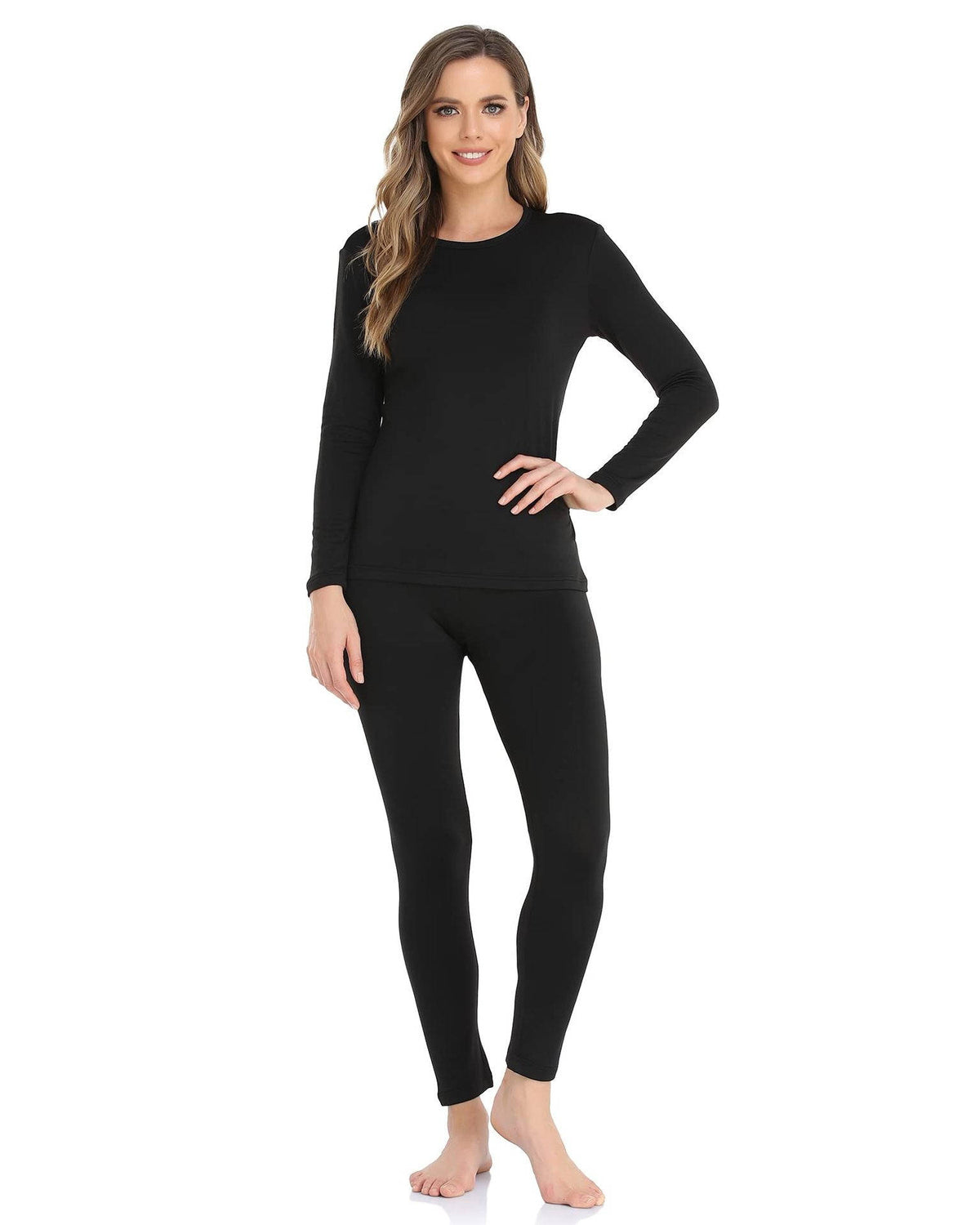 Womens Thermal Underwear, Fleece Lined Long Johns Set for Winter Cold Weather and Everyday Warmth