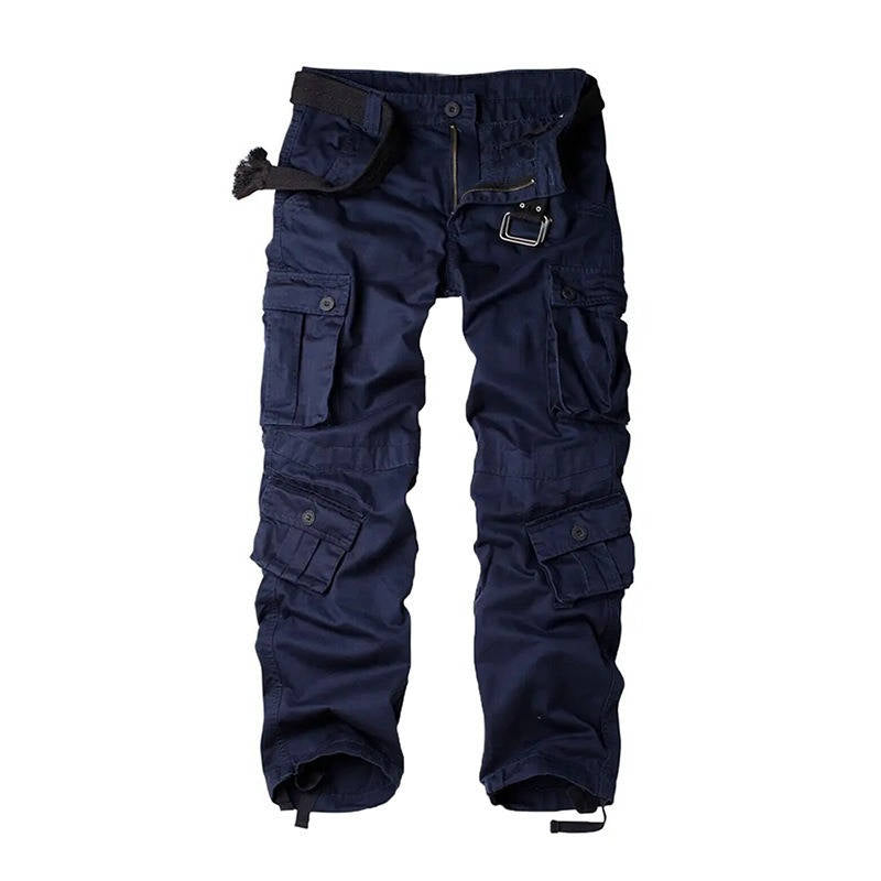 Mens Camouflage Cargo Pants, Cotton Tactical Ripstop Work Pants with  8 Pockets