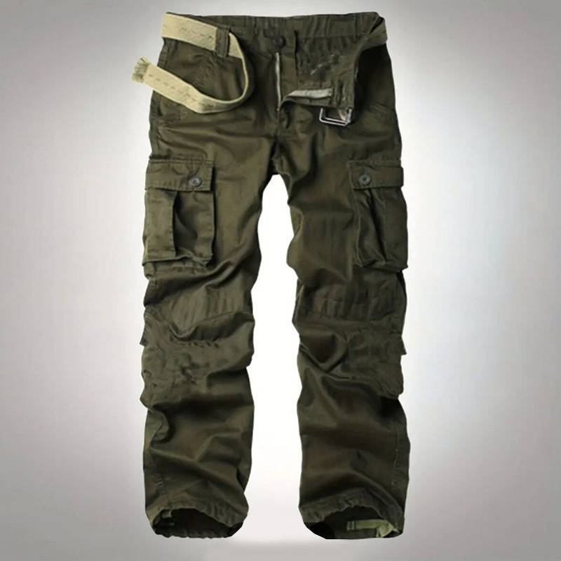 Mens Camouflage Cargo Pants, Cotton Tactical Ripstop Work Pants with  8 Pockets