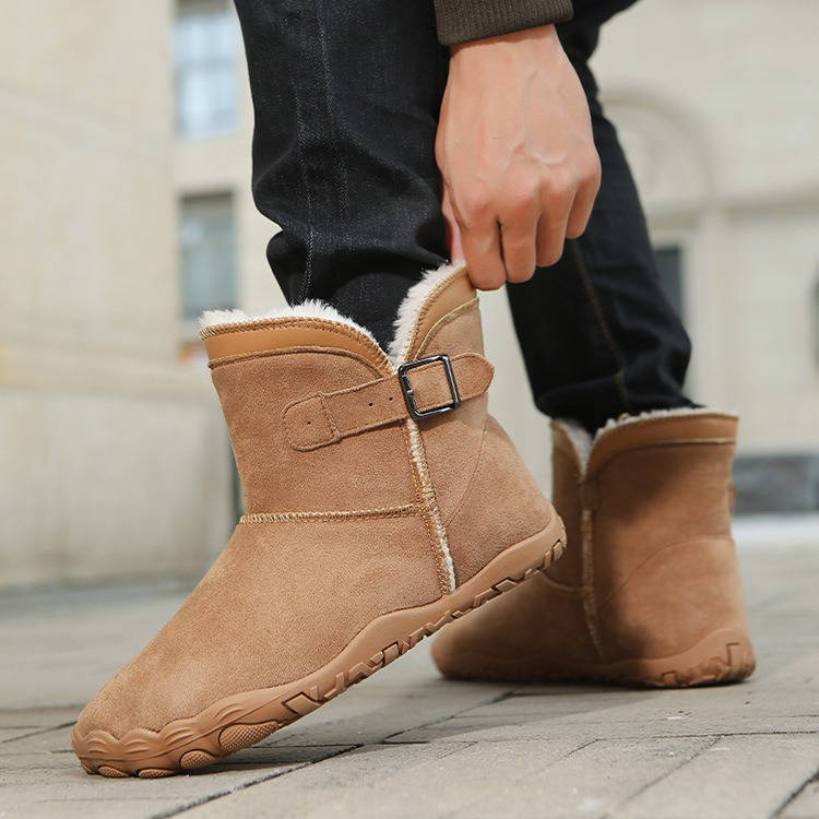 Winter Barefoot Boots, Waterproof Fur Lined Snow Boots with Wide Toe Box and Zero Drop Non Slip Sole for Men and Women