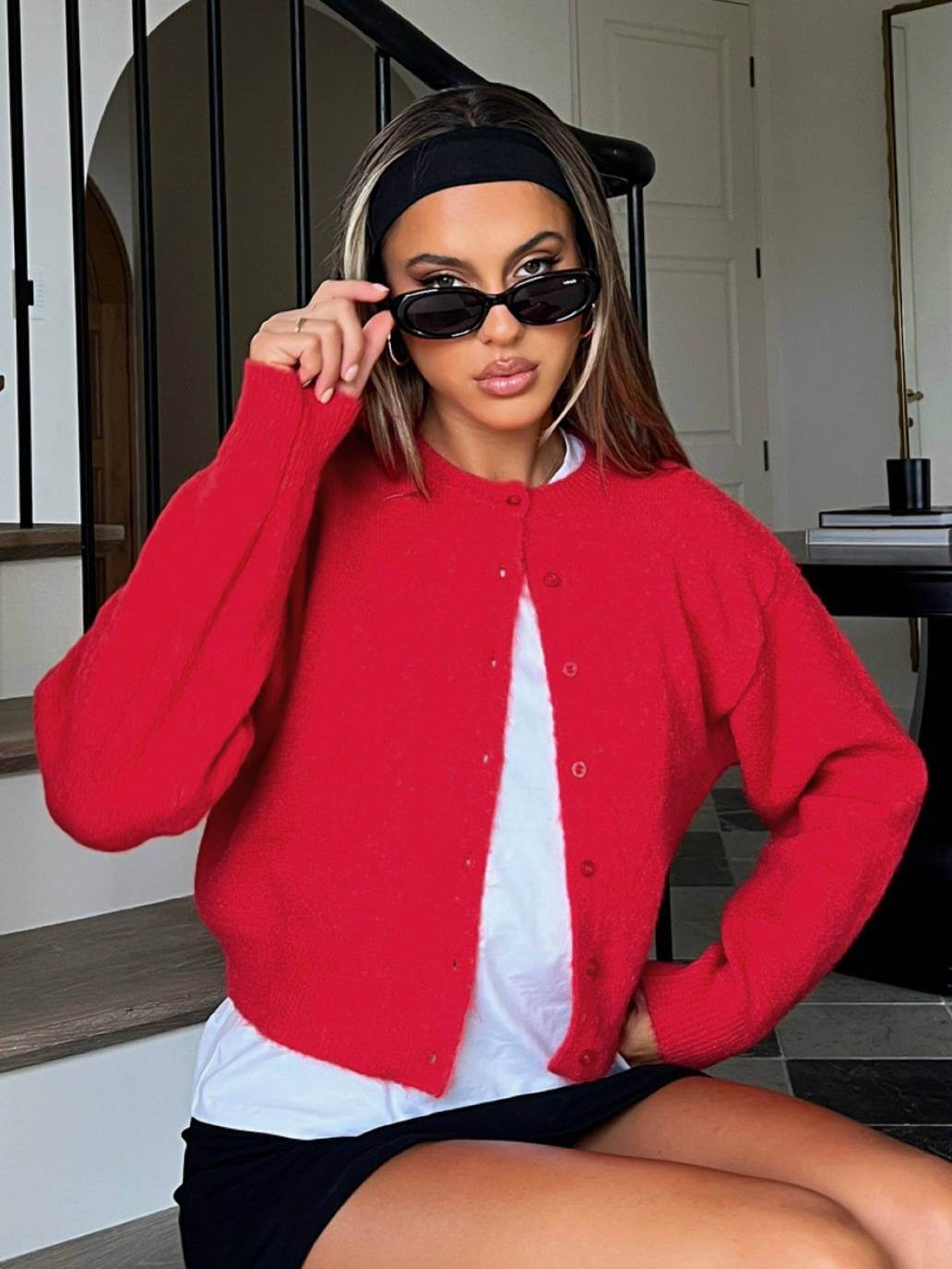 Women's Cropped Cardigan Sweaters, Crew Neck Long Sleeve Button Up Lightweight Knit Trendy Sweater 2026