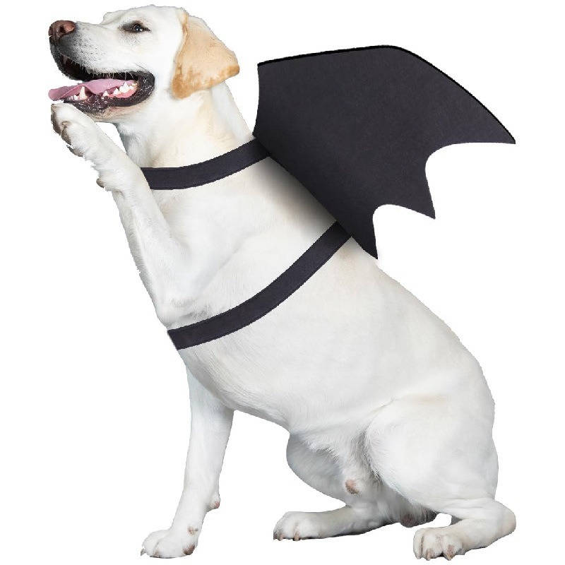 Dog Halloween Costume for Large Dogs, Bat Wings with Pumpkin Bell for Halloween Cosplay Parties and Dress Up