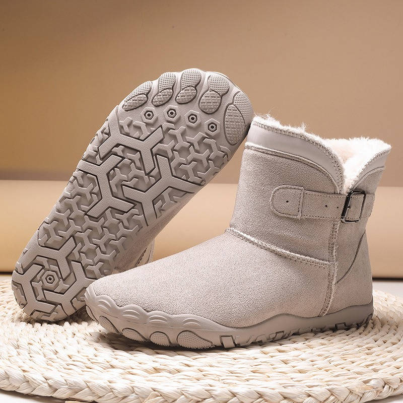 Winter Barefoot Boots, Waterproof Fur Lined Snow Boots with Wide Toe Box and Zero Drop Non Slip Sole for Men and Women