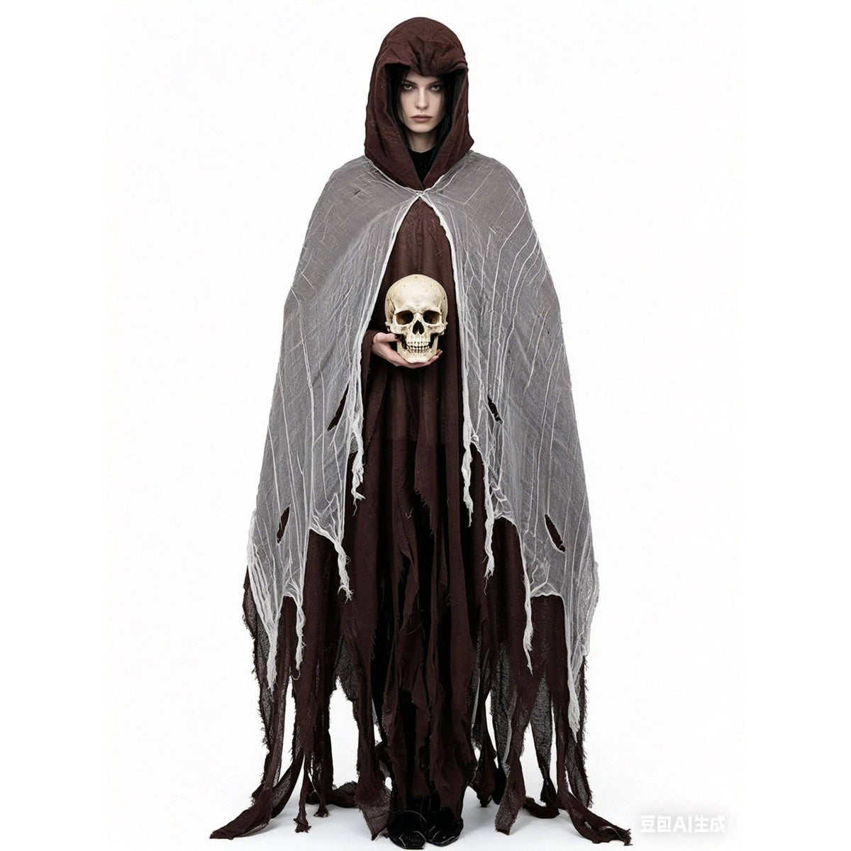 Grim Reaper Costume, Hooded Cloak for Men and Women, Halloween Cosplay Costume for Parties and Themed Events