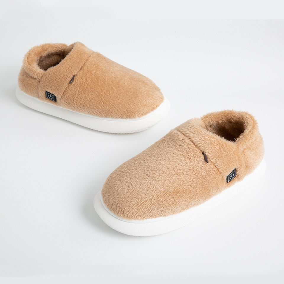 Heated Slippers for Men & Women, Electric Foot Warmer with Rechargeable 4000mAh Battery Pack