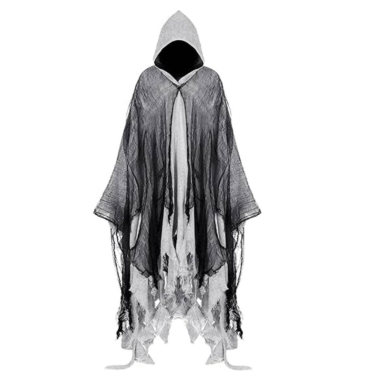 Grim Reaper Costume, Hooded Cloak for Men and Women, Halloween Cosplay Costume for Parties and Themed Events
