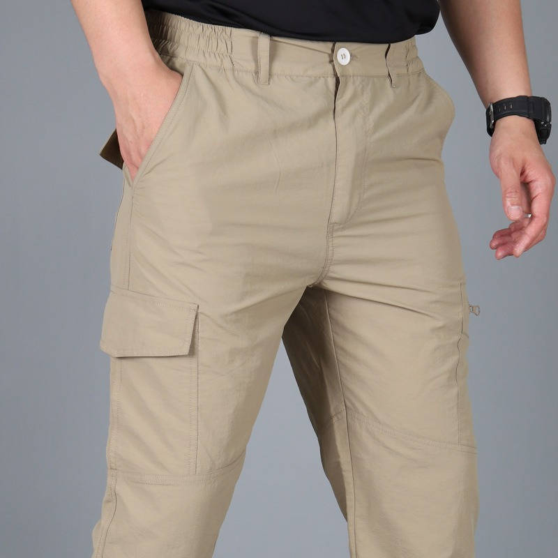 Mens Weatherproof Work Pants, Waterproof Lightweight Cargo Pants, Durable Outdoor Utility Trousers