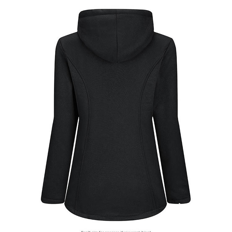 Womens Sherpa Lined Winter Jacket, Hooded Fleece Duffle Coat with Toggle Closure