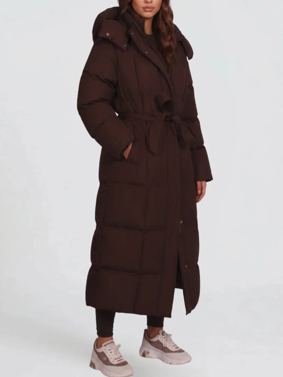 Womens Puffer Coat, Luciana Hooded Winter Coat, Warm Quilted Outerwear