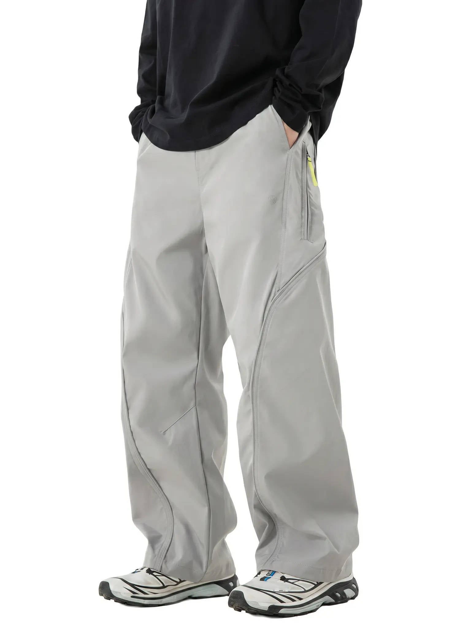 Unisex Water Resistant Cargo Pants, Lightweight Breathable Hiking Pants, Expandable Straight Fit Outdoor Trousers
