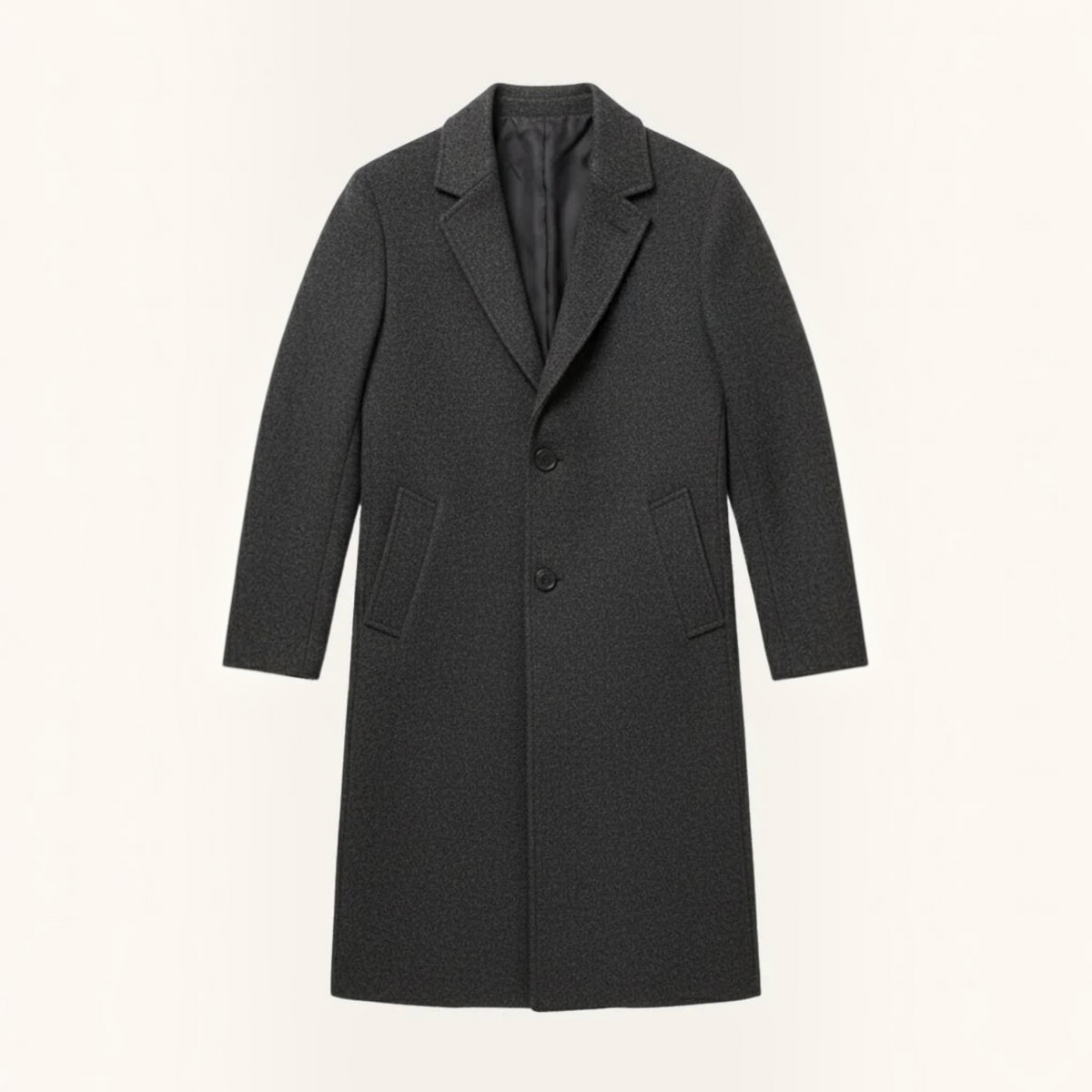 Mens Wool Overcoat, Classic Elegant Winter Coat, Warm Formal Outerwear