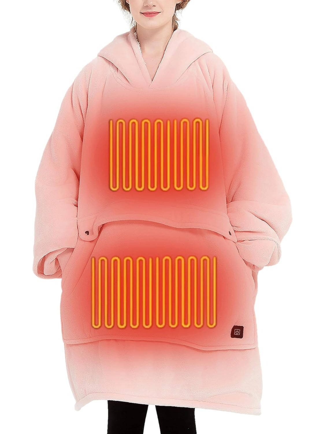 Wearable Heated Blanket, Cordless Oversized Heated Hoodie Sweatshirt for Cozy Cold Weather Comfort