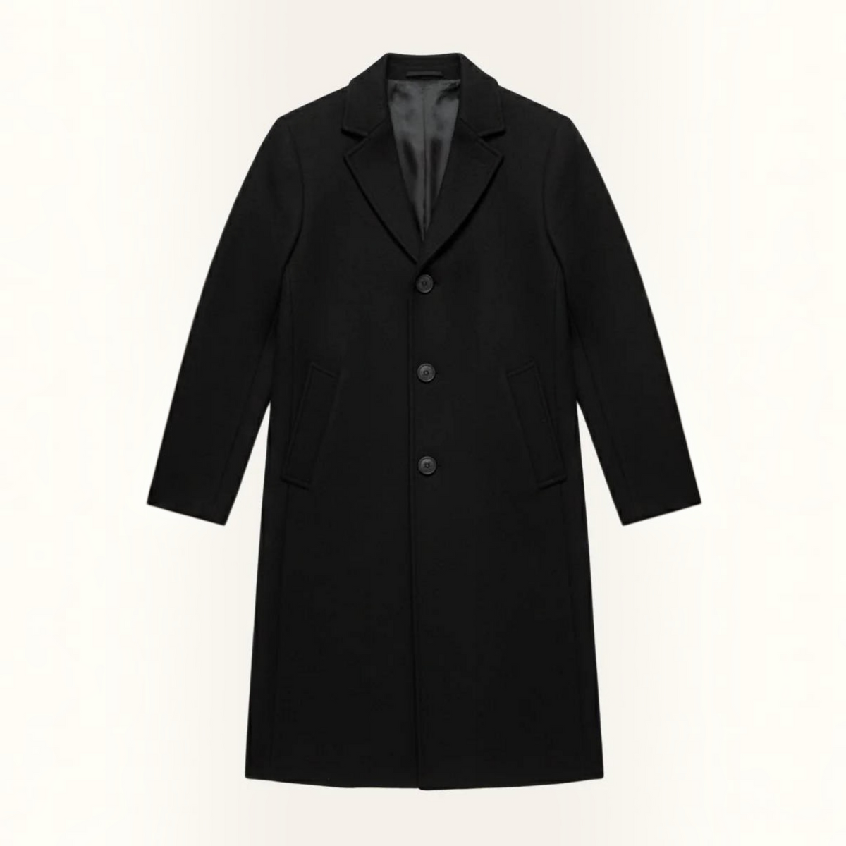 Men's Wool Overcoat, Classic Elegant Winter Coat, Warm Formal Outerwear