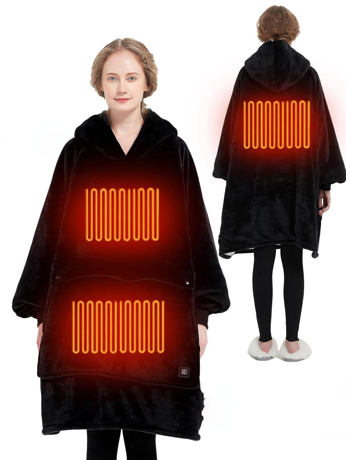 Wearable Heated Blanket, Cordless Oversized Heated Hoodie Sweatshirt for Cozy Cold Weather Comfort